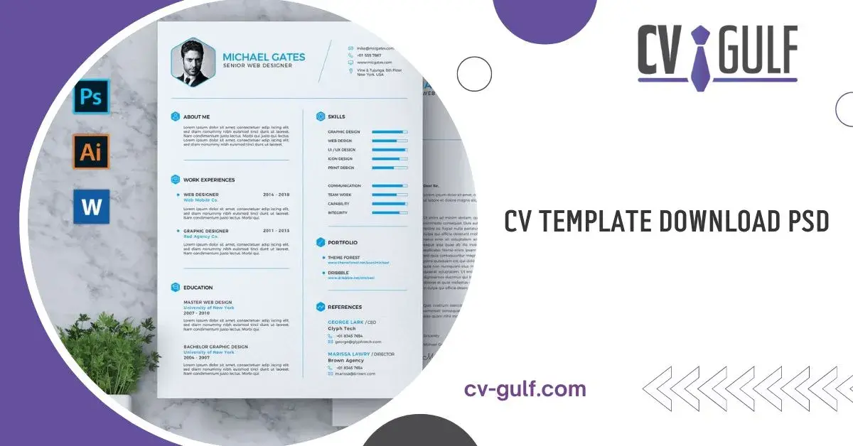 cv template download psd