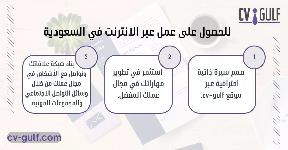 الحصول على عمل عبر الانترنت في السعودية