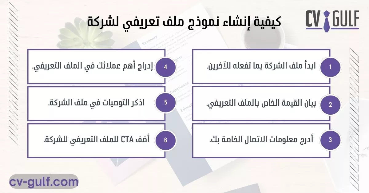 كيفية إنشاء نموذج ملف تعريفي لشركة